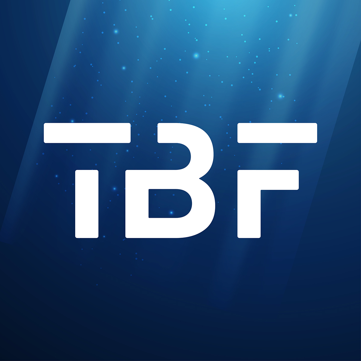 Das Bild zeigt unser neues Logo in weiß auf einem dunkelblauem Hintergrund.